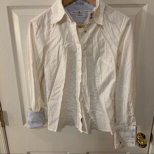 NWOT Tommy Hilfiger Contrast-cuff Snap up Collared Shirt